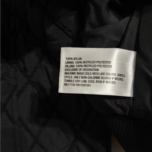 Wild Fable Women's Quilted Bomber Full Zip Black Jacket Size Large - Picture 7 of 7